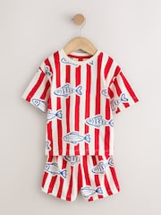 Pula/Asul/Puting Baybayin - Maikling Pajama 3 Pack (9mths-12yrs) - Larawan 8 ng 12