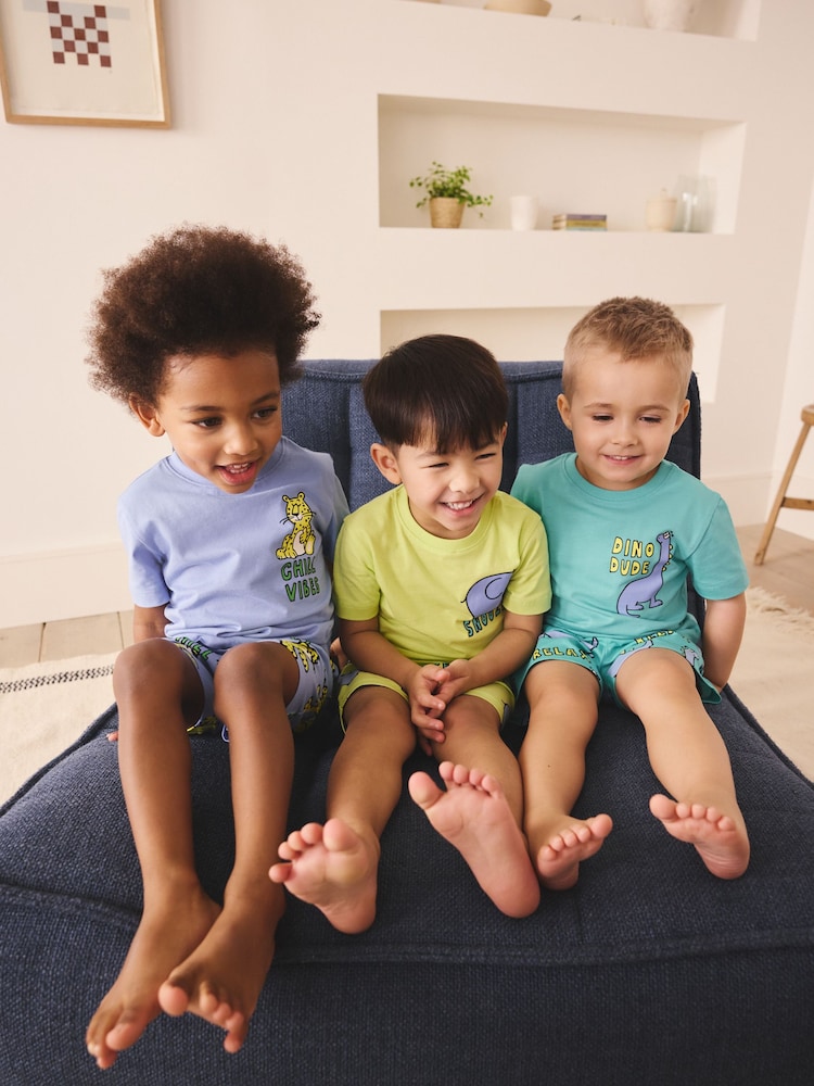 Blue/Green Animal Fun - Pachet 3 de pijamale scurte (9luni-8ani) - Imaginea 2 din 4 Blue/Green Animal Fun - Pachet 3 de pijamale scurte (9luni-8ani) - Imaginea 2 din 4