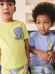 Blue/Green Animal Fun - Pachet 3 de pijamale scurte (9luni-8ani) - Imaginea 3 din 4