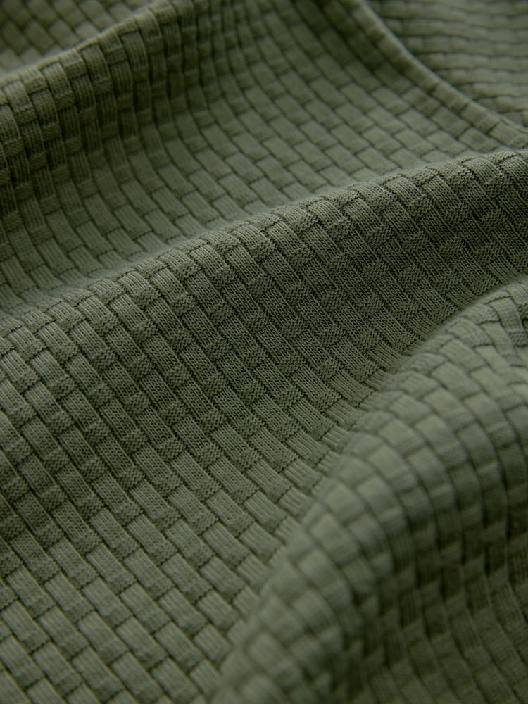 Navy/Olive Green/Rose Pink Short Sleeve Revere Collar Textured Jersey Shirts 3 Pack - Image 9 of 9