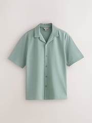 Pink / Blue / Green Regular Fit Short Sleeve Revere Collar Jersey Shirts 3 Pack - Image 4 of 6