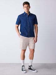 Blue Licensed Nirvana Denim Short Sleeve Shirt - Image 2 of 10