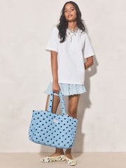 Albastru/Maro - Nylon Printed Tote Bag - Imaginea 2 din 9