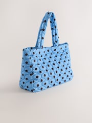 Albastru/Maro - Nylon Printed Tote Bag - Imaginea 5 din 9