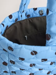 Albastru/Maro - Nylon Printed Tote Bag - Imaginea 6 din 9