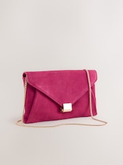 Pink Suede Clutch Bag - Image 3 of 7
