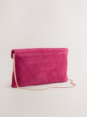 Pink Suede Clutch Bag - Image 4 of 7