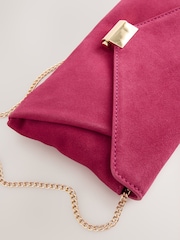 Pink Suede Clutch Bag - Image 5 of 7