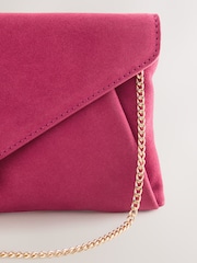 Pink Suede Clutch Bag - Image 6 of 7
