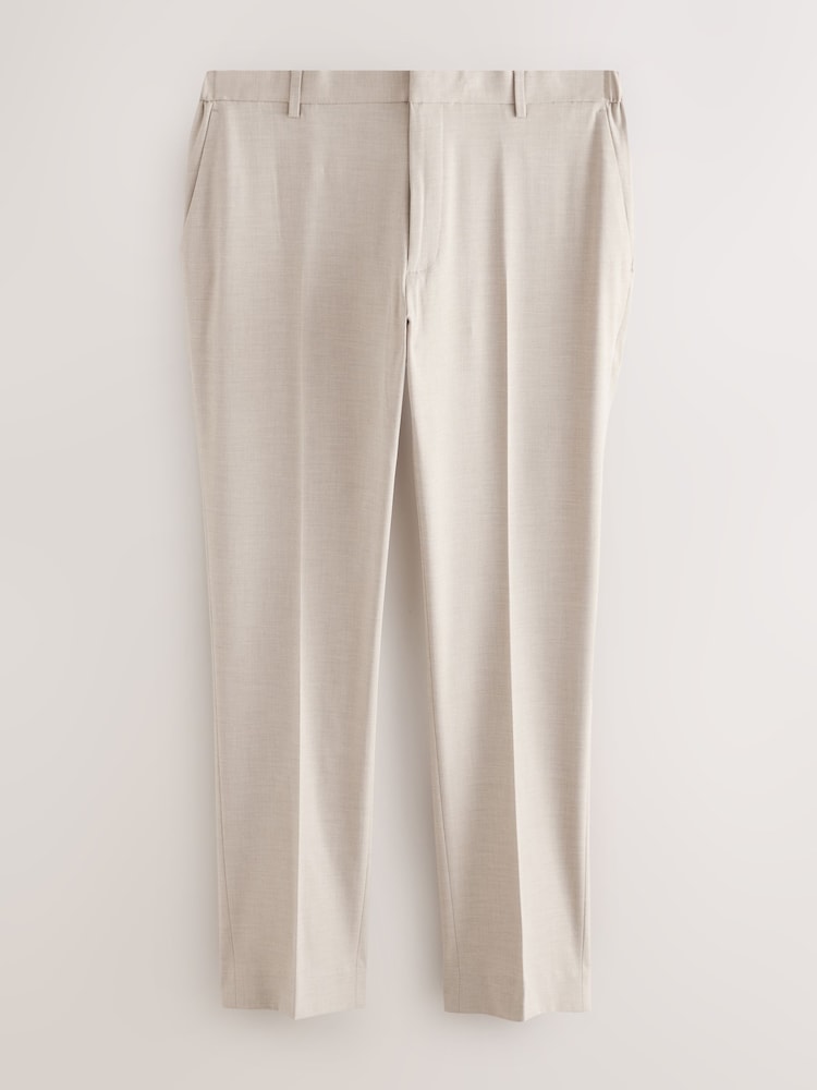 Neutral Slim Fit Elasticated Waist Motionflex Stretch Smart Trousers - Image 1 of 5