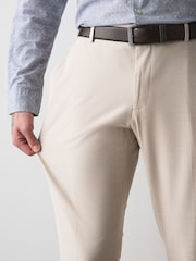 Neutral Slim Fit Elasticated Waist Motionflex Stretch Smart Trousers - Image 6 of 11