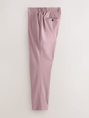 Pink Slim Fit Elasticated Waist Motionflex Stretch Smart Trousers - Image 7 of 10