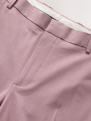 Pink Slim Fit Elasticated Waist Motionflex Stretch Smart Trousers - Image 9 of 10