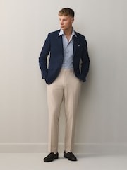 Neutral Muscle Fit Elasticated Waist Motionflex Stretch Smart Trousers - Image 2 of 11