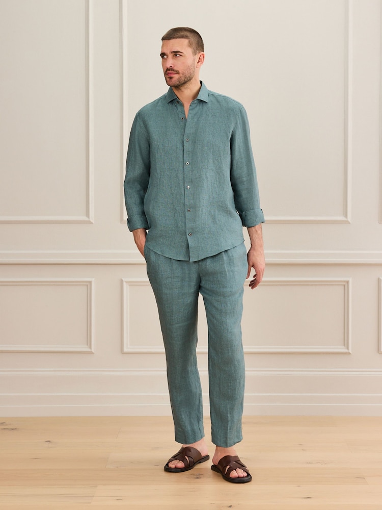 Green Signature Drawstring Trousers - Image 2 of 8