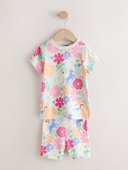 Pink Floral Unicorn Short Pyjamas 3 Pack (9mths-12yrs) - Image 4 of 7
