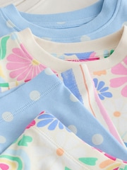 Pink Floral Unicorn Short Pyjamas 3 Pack (9mths-12yrs) - Image 6 of 7