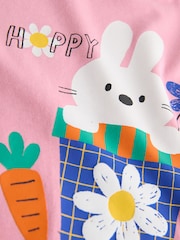 Pink/Yellow Bunny Wide Leg Pyjamas 2 Pack (9mths-12yrs) - Image 10 of 10