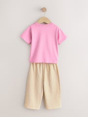 Pink/Yellow Bunny Wide Leg Pyjamas 2 Pack (9mths-12yrs) - Image 4 of 6