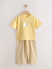Pink/Yellow Bunny Wide Leg Pyjamas 2 Pack (9mths-12yrs) - Image 7 of 10