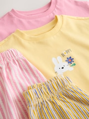 Pink/Yellow Bunny Wide Leg Pyjamas 2 Pack (9mths-12yrs) - Image 9 of 10
