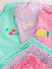 Teal/Pink - Кыска пижамалар 3 пакет (9ай -12жыл) - 7ичинен 7 сүрөт