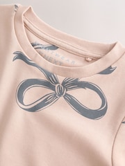 Mocha Brown Bow Print Short Pyjamas 3 Pack (9mths-12yrs) - Image 11 of 13