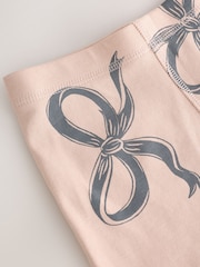 Mocha Brown Bow Print Short Pyjamas 3 Pack (9mths-12yrs) - Image 13 of 13