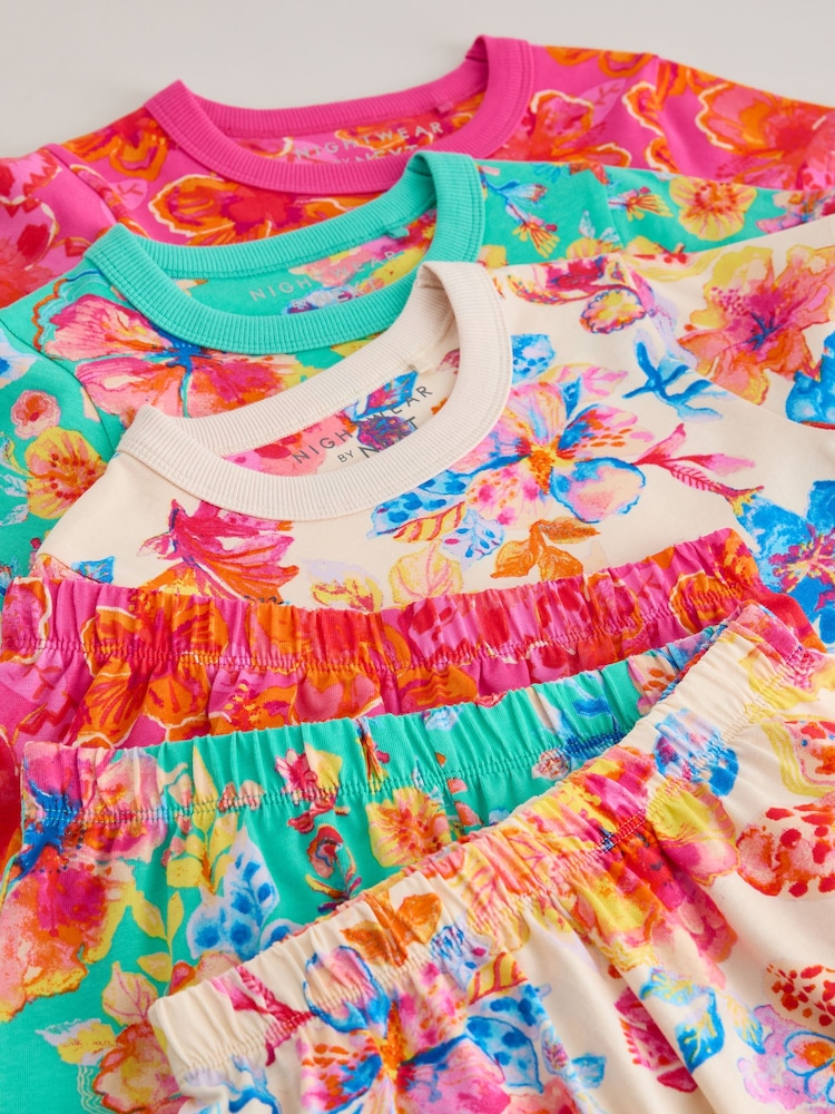 Hibicus Rose Fleuri - Lot de 3 pyjamas courts (3-16 ans) - Image 13 de 13