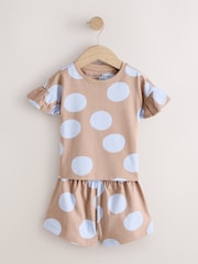 Blue/Brown Polka Dots Short Pyjamas 3 Pack (9mths-10yrs) - Image 10 of 13