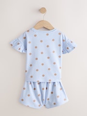 Blue/Brown Polka Dots Short Pyjamas 3 Pack (9mths-10yrs) - Image 11 of 13