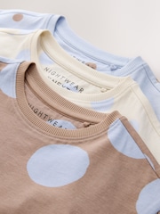 Blue/Brown Polka Dots Short Pyjamas 3 Pack (9mths-10yrs) - Image 12 of 13