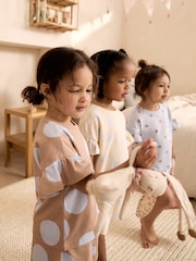 Blue/Brown Polka Dots Short Pyjamas 3 Pack (9mths-10yrs) - Image 2 of 13