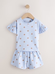Blue/Brown Polka Dots Short Pyjamas 3 Pack (9mths-10yrs) - Image 8 of 13
