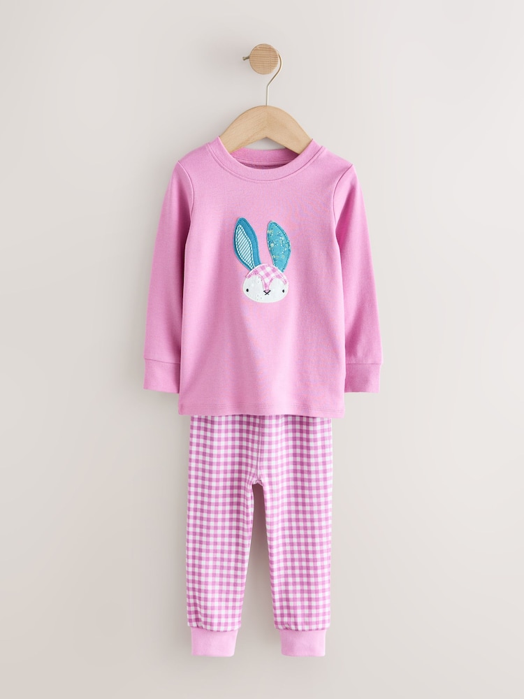 Purple/Green bunny - مجموعة من 3 بيجامات دافئة (9 شهور-12 سنة) - صورة 2 من 7