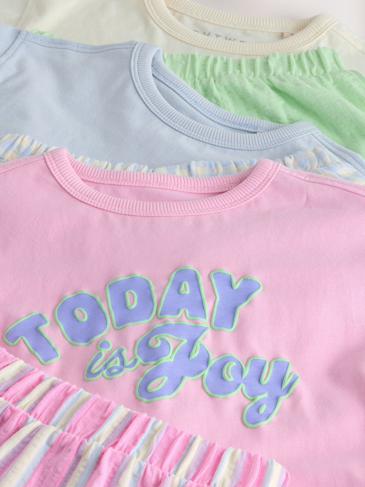 Pink/White Short Pyjamas 3 Pack (9mths-16yrs) - Image 7 of 7 Pink/White Short Pyjamas 3 Pack (9mths-16yrs) - Image 7 of 7