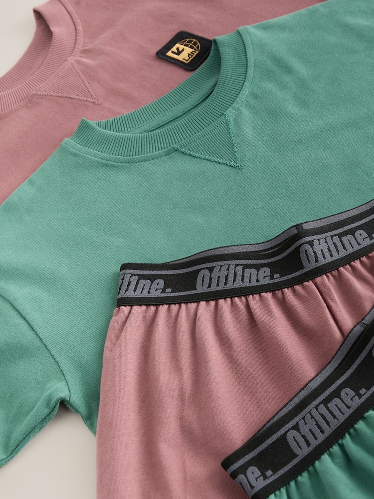 Pink/Green Short Pyjamas 2 Pack (3-16yrs) - Image 6 of 6 Pink/Green Short Pyjamas 2 Pack (3-16yrs) - Image 6 of 6