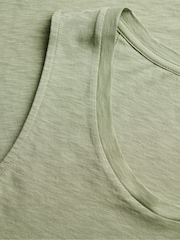 Superdry Khaki Green Scoop Neck Tank Top - Image 7 of 7
