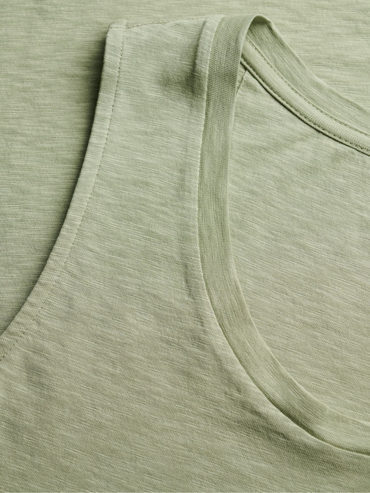 Superdry Khaki Green Scoop Neck Tank Top - Image 7 of 7