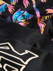 Black/Pink Palm Trees & Paradise Short Pyjamas 2 Pack (3-16yrs) - Image 10 of 12