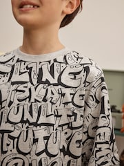 Blue/Green/Cream Grafiti Skulls Short Pyjamas 3 Pack (4-16yrs) - Image 11 of 12