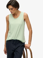 Superdry Pale Green Scoop Neck Vest - Image 3 of 7