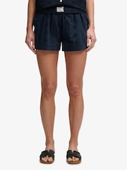 Superdry Navy Cotton Broderie Beach Shorts - Image 1 of 5