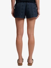 Superdry Navy Cotton Broderie Beach Shorts - Image 2 of 5