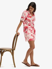 Superdry White/Red Cotton Broderie Beach Shorts - Image 5 of 8