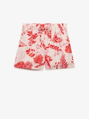 Superdry White/Red Cotton Broderie Beach Shorts - Image 8 of 8