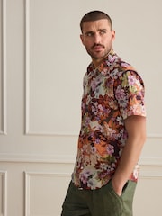 Useita - Short Sleeve Cotton Texta Print Shirt - Kuva 3 / 5