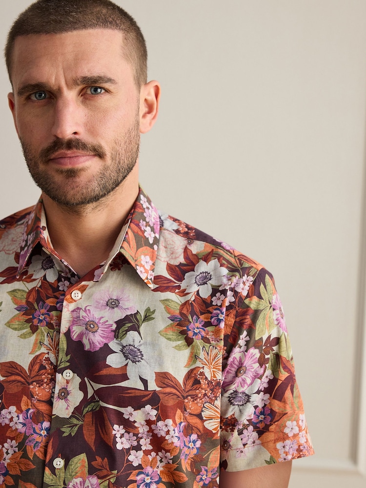 Useita - Short Sleeve Cotton Texta Print Shirt - Kuva 5 / 5