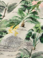 Neutral Brown Botanical Regular Fit Kew Garden Print Short Sleeve Shirt - Image 3 of 3