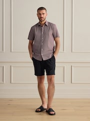 Punainen - Short Sleeve Cotton Texta Print Shirt - Kuva 2 / 8